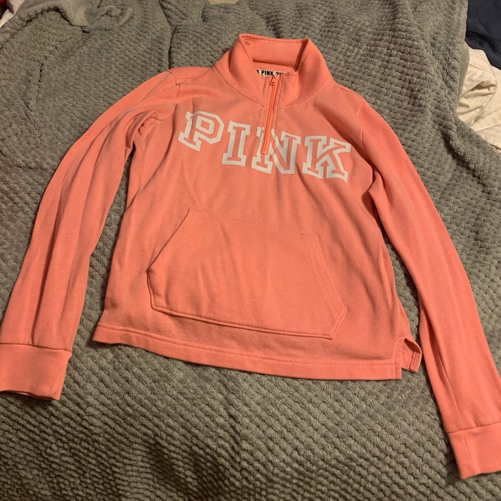 Victoria’s Secret Pink Small pink 3/4 zip sweatshirt